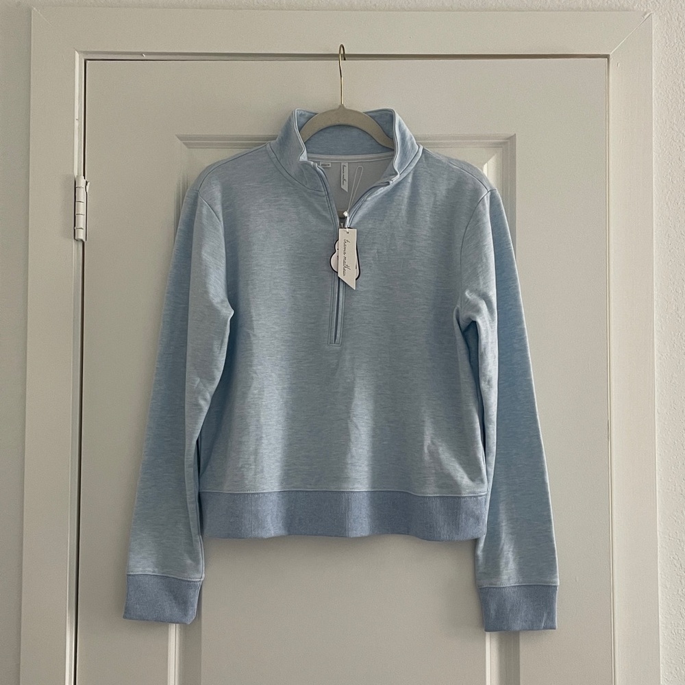 Travis Matthew Half Zip Sweatshirt Light Blue